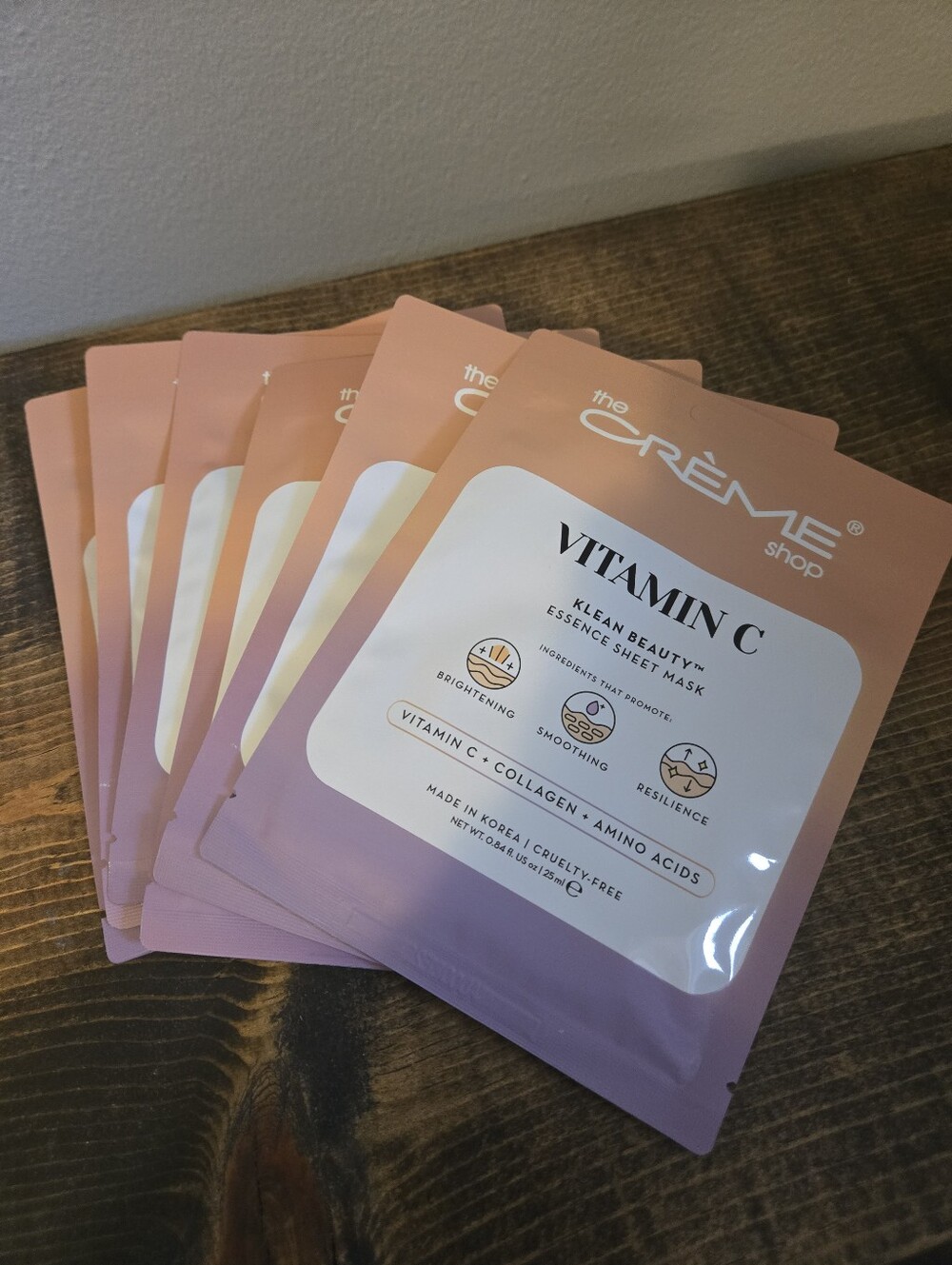 Set Of 6 The Creme Shop Vitamin C Sheet Masks